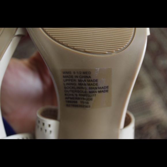 Lace up open toe stacked heels - Picture 4 of 7